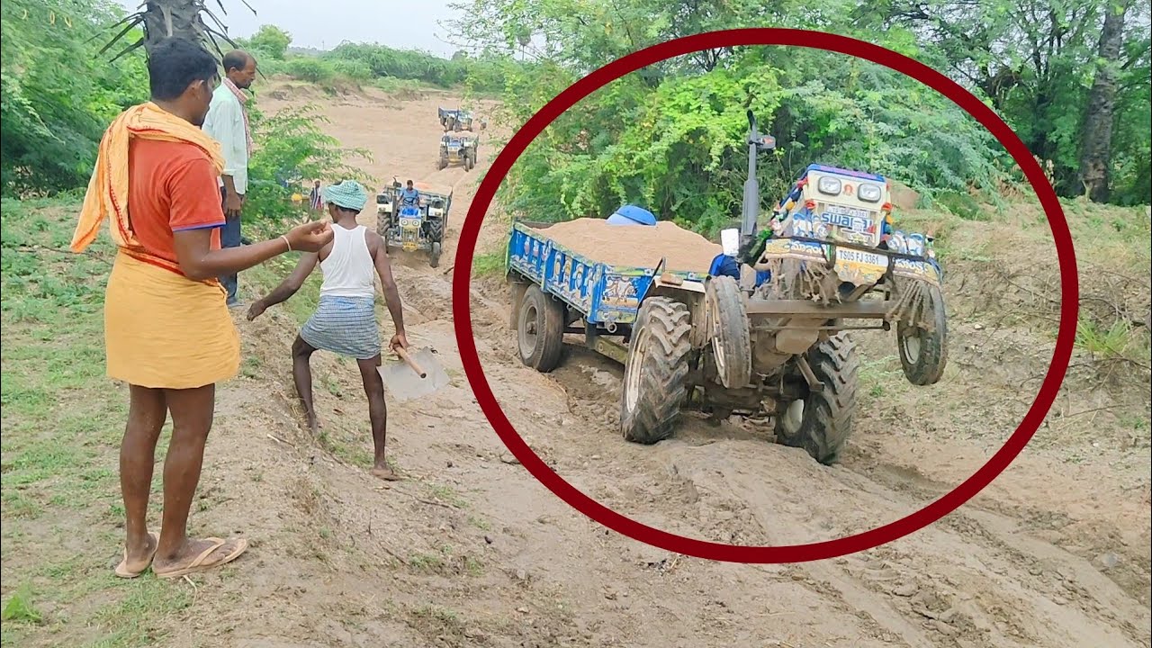Swaraj 735 tractors stunts in rampn |tractor video's