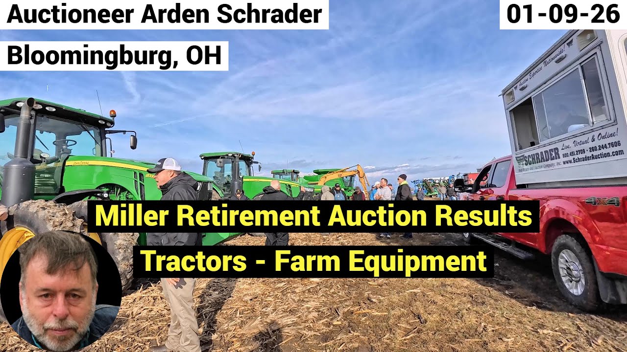 Auction Results - JD 8335R | 8360R | 8300 Tractors - JD 9670 STS Combine - Farm Equipment - 01-09-26