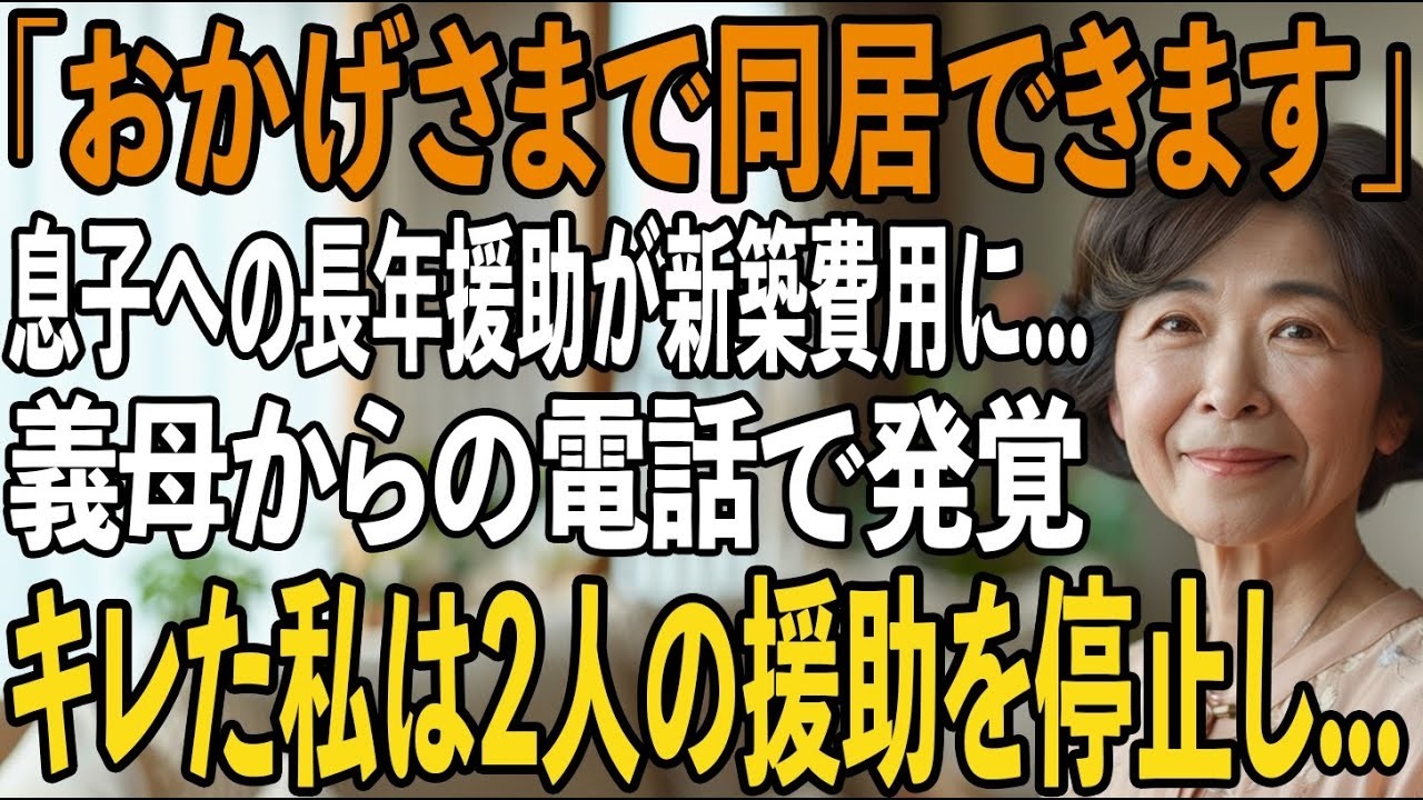 義母のSNSで息子夫婦が義家族と新築に住むと知った私長年援助してきたお金が”嫁の親との住宅費”と発覚→キレた私は即座に援助停止→1ヶ月後、2人は半狂乱に【シニアライフ】【60代以上の方へ】