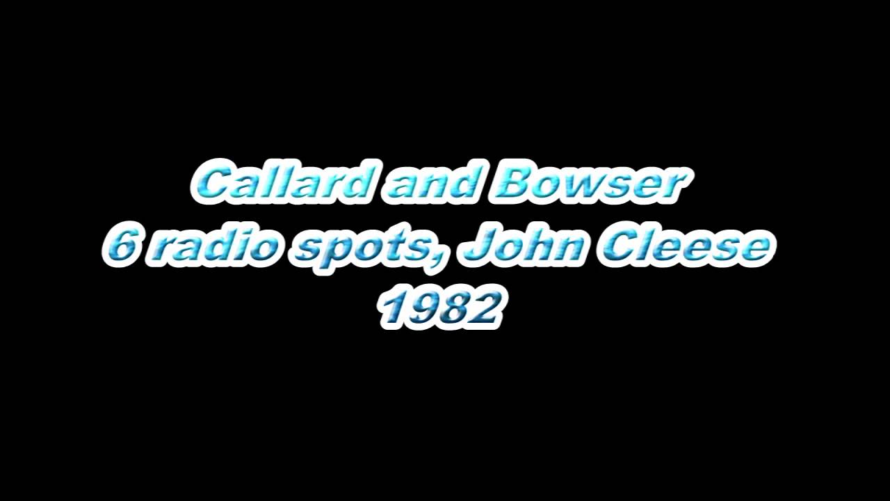 Callard and Bowser Candy, radio spots, John Cleese