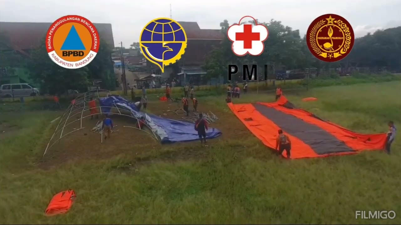 Penurunan tenda DOM pasca tanggap darurat banjir pasigaran #bpbd #bpbdjabar