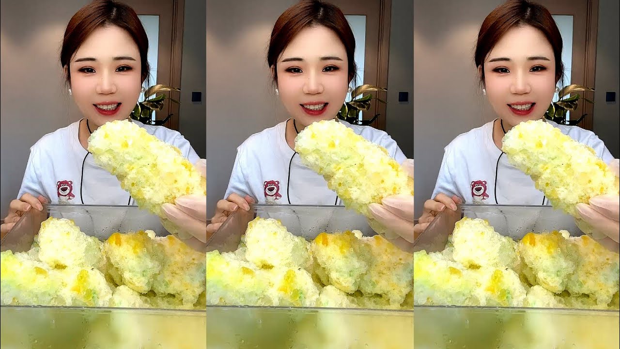 ASMR SHAVED ICE EATING YY 