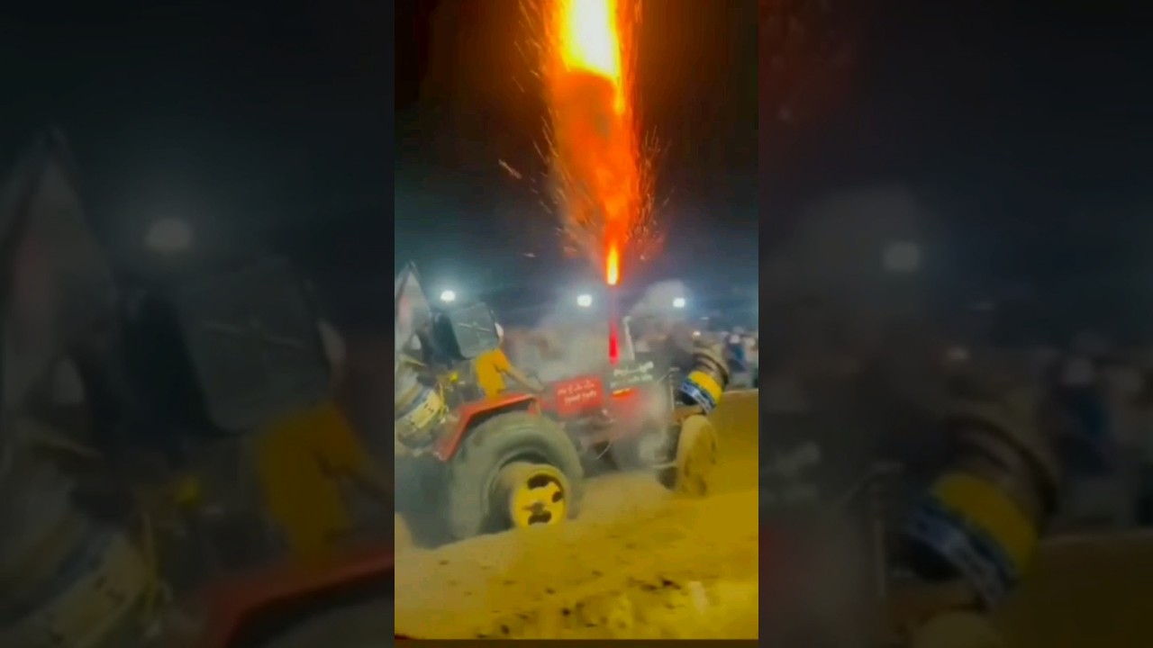👍💯Modified tractor 🚜 🔥 Harrow competition fire in tractor 🚜🔥#farming # #shortvideo #shortsfeed