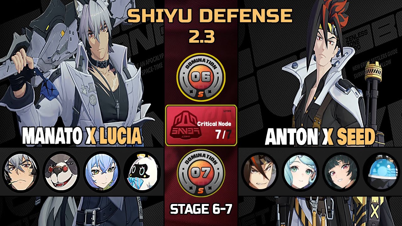 NEW Manato x Lucia & Anton x SEED Team Shiyu Defense Stage 6-7 S Clear | Zenless Zone Zero 2.3