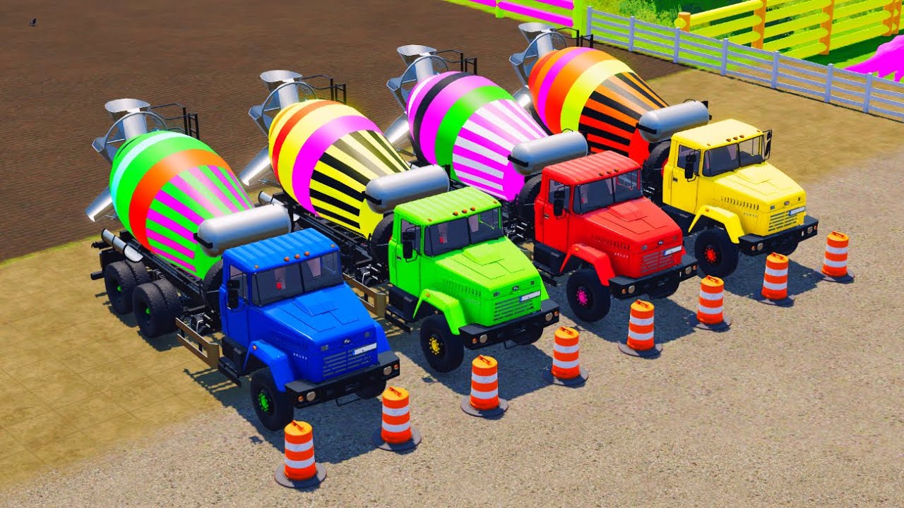 Garage with Colors   ALL MIXER TRUCK WITH DOUBLE FLATBED TRAILER TRUCK, MAN, VOLVO #170