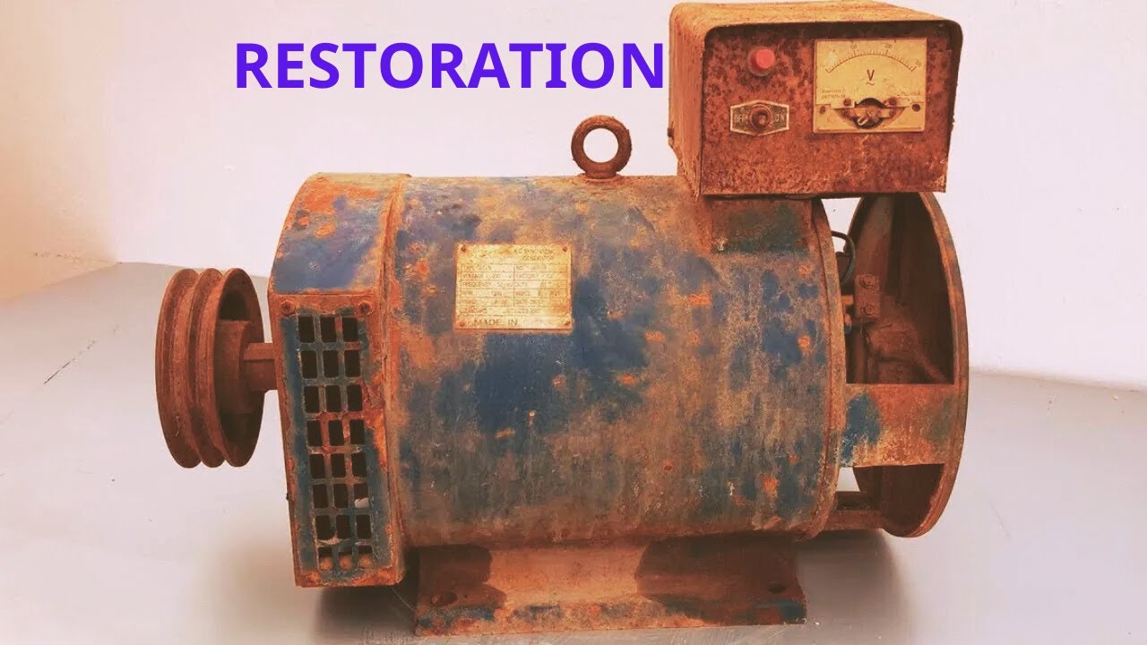Full Restoration Of Old 220V Generator Engine // Repair and Reuse Old Rusty Generators