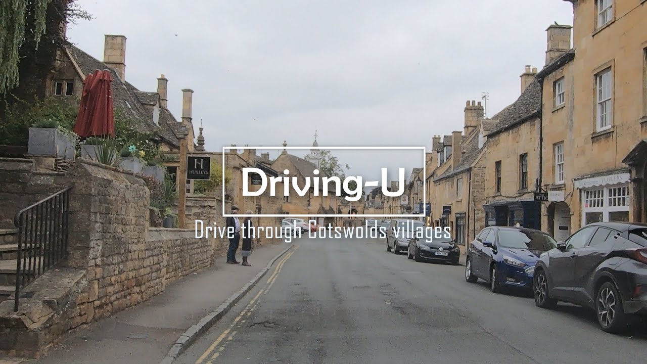 4K Drive through Cotswolds villages - Picturesque English countryside