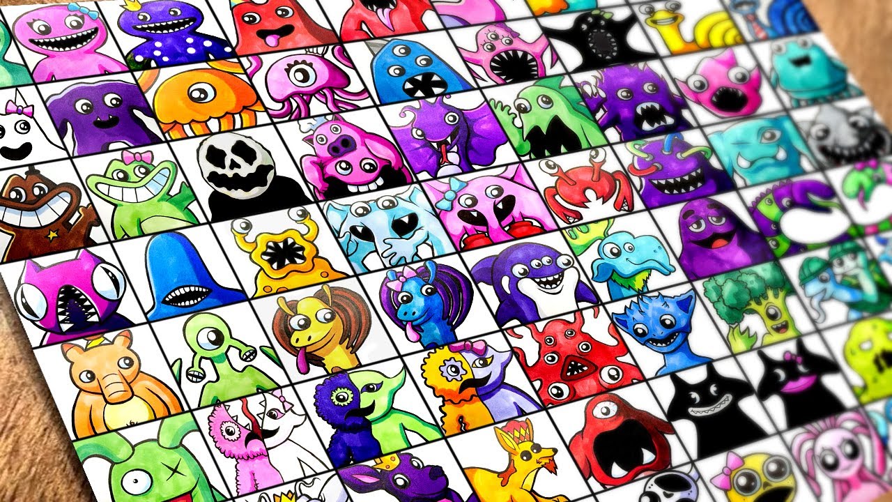 Drawing Monsters - Garten Of Banban ALL BOSSES / How to draw Garten Of Banban