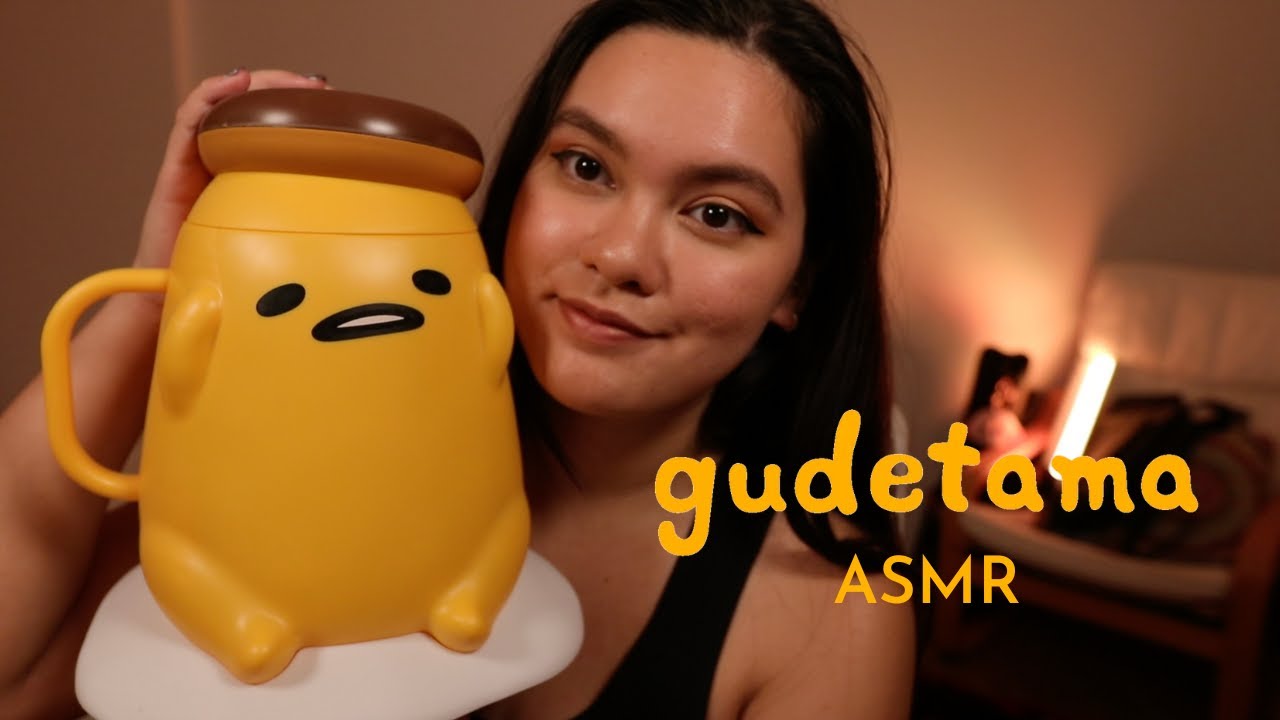 ASMR Tapping with Gudetama | (Toys, stationary, whispering)