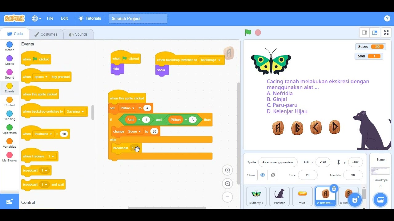 Cara Mudah Membuat Kuis Pilihan Ganda Menggunakan Scratch