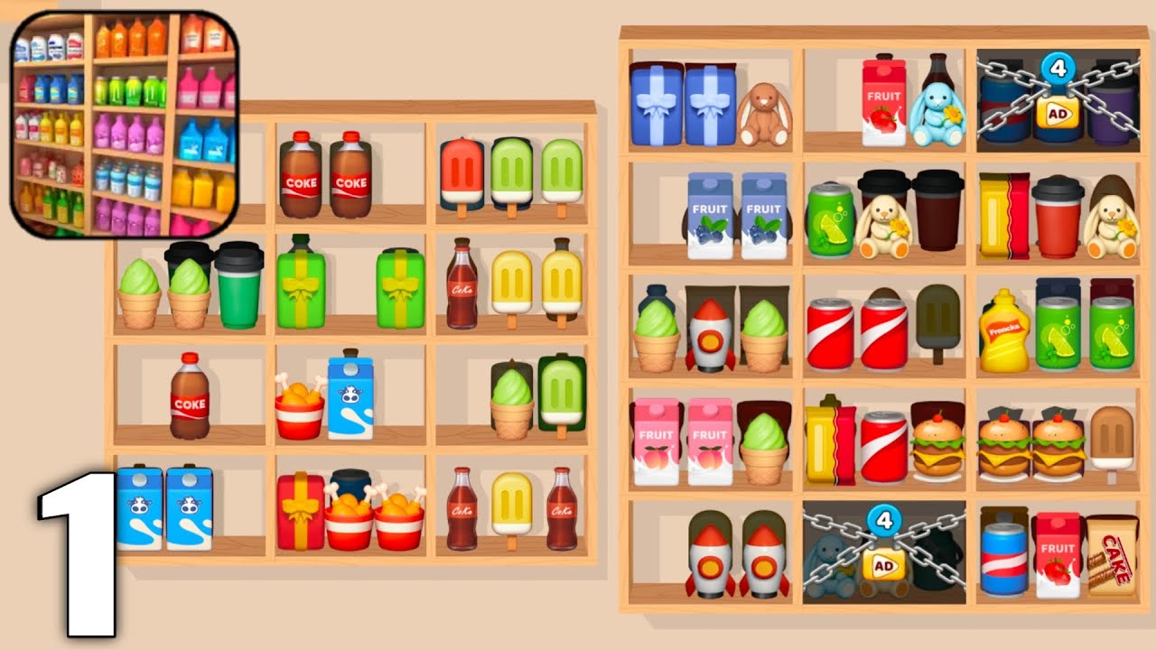 Goods Puzzle : Sort Challenge - Gameplay Walkthrough Part 1 All Levels 1-6 (Android & iOS)