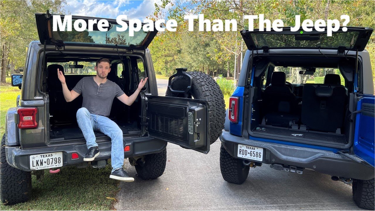 2DR Bronco против 2DR Wrangler: заднее сиденье и грузовое пространство!