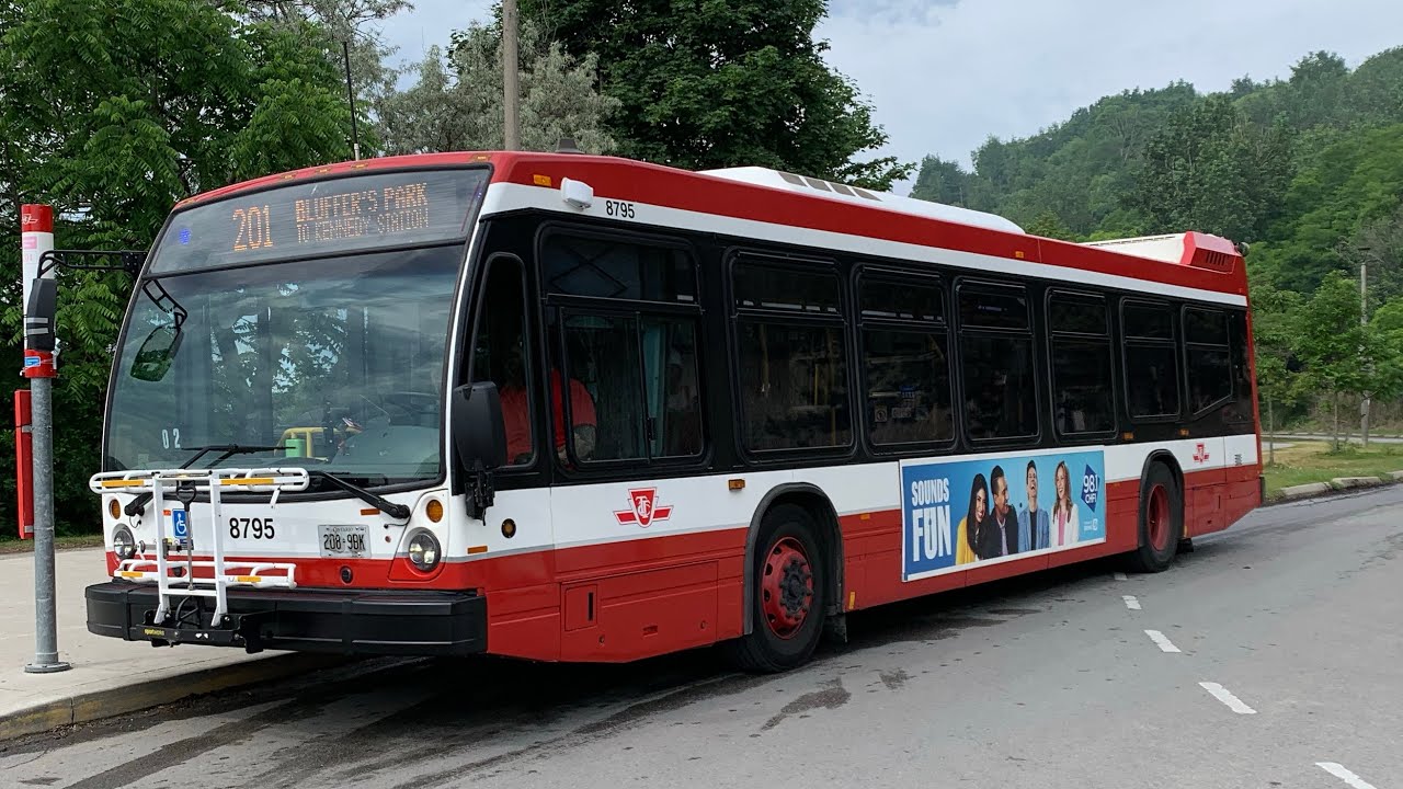 TTC 2025 Canada Day Full Northbound Ride Video on 8795 on route 201 Bluffer's Park to Kennedy Stn