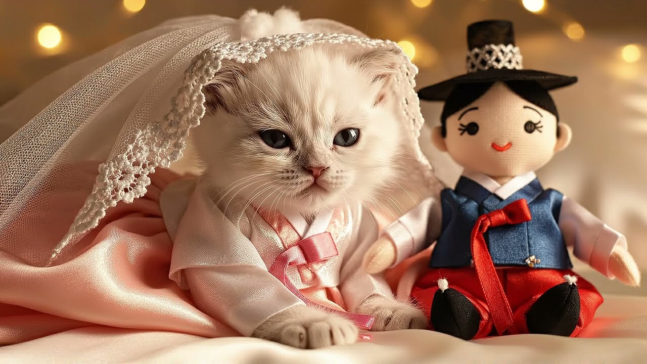 A Cat in Hanbok A Graceful Day