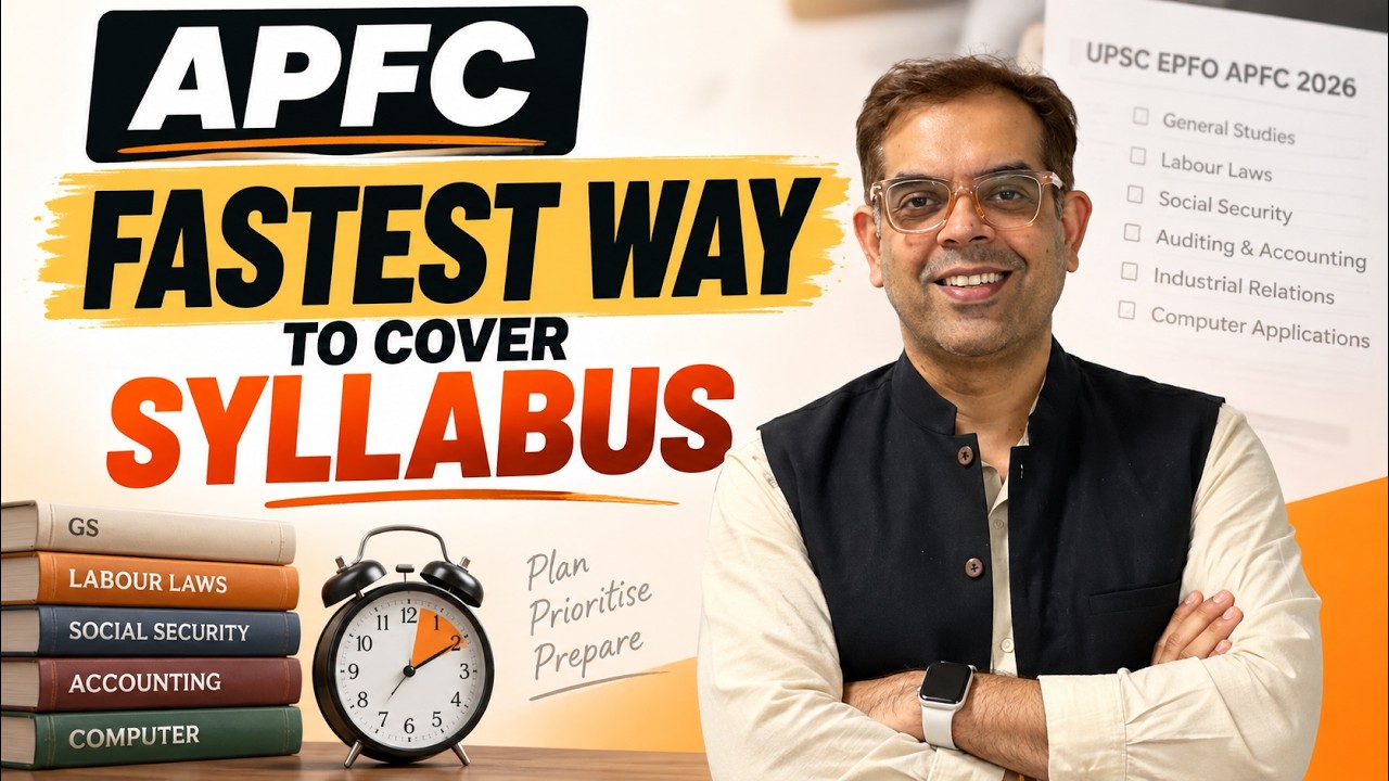 UPSC EPFO APFC Rapid Revision Batch | Complete APFC Syllabus in 20 Days | Live Classes