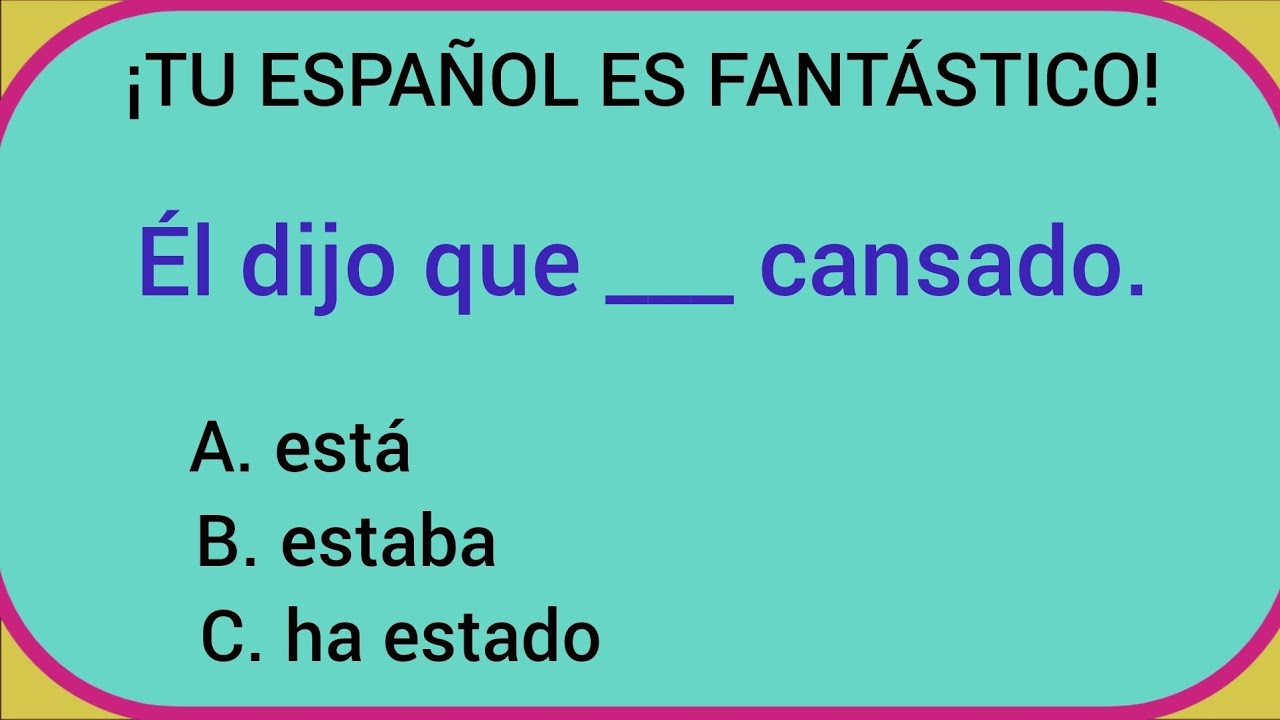 Test de Tiempos Verbales | Quiz de Gramática Española