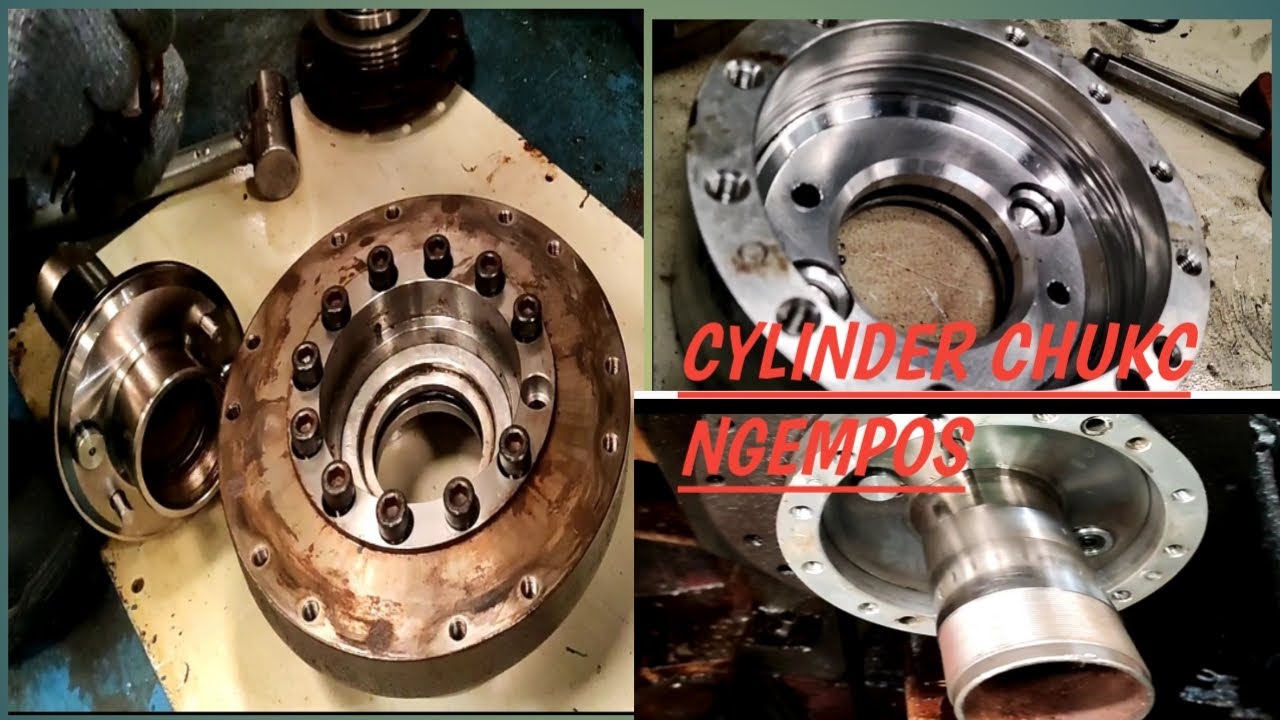 Pasang cylinder chuck Mesin CNC#perbaikan mesin
