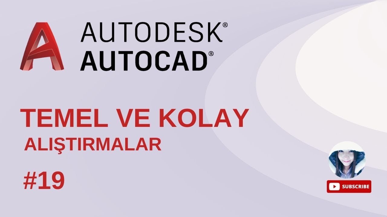 Autocad Dersleri #19 ÇİZİM ÖRNEKLERİ - ALIŞTIRMALAR