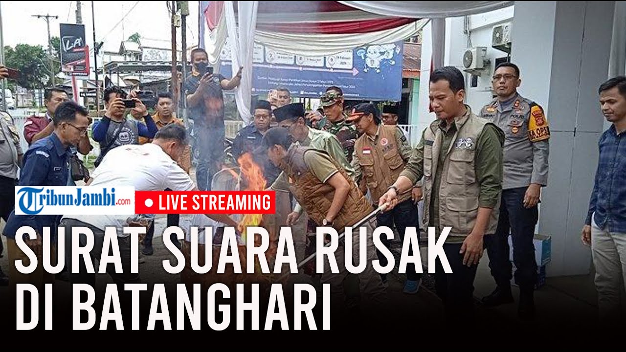 🔴Jelang Pemilu KPU Batanghari Musnahkan Ratusan Surat Suara yang Rusak
