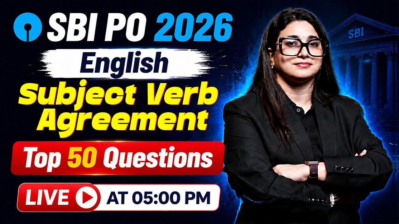 SBI PO 2026 | Subject Verb Agreement | Top 50 Questions | English by Rubaika Ma'am