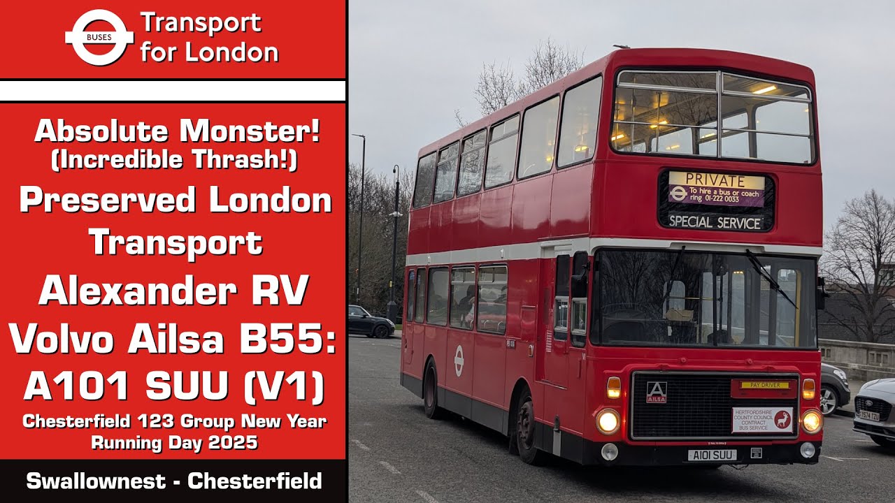 (Monster!) Preserved London Transport Alexander RV Volvo Ailsa B55: A101 SUU