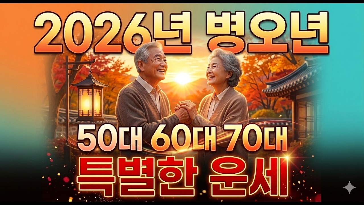 2026년 50대 60대 70대 병오년 띠별 특별한 운세