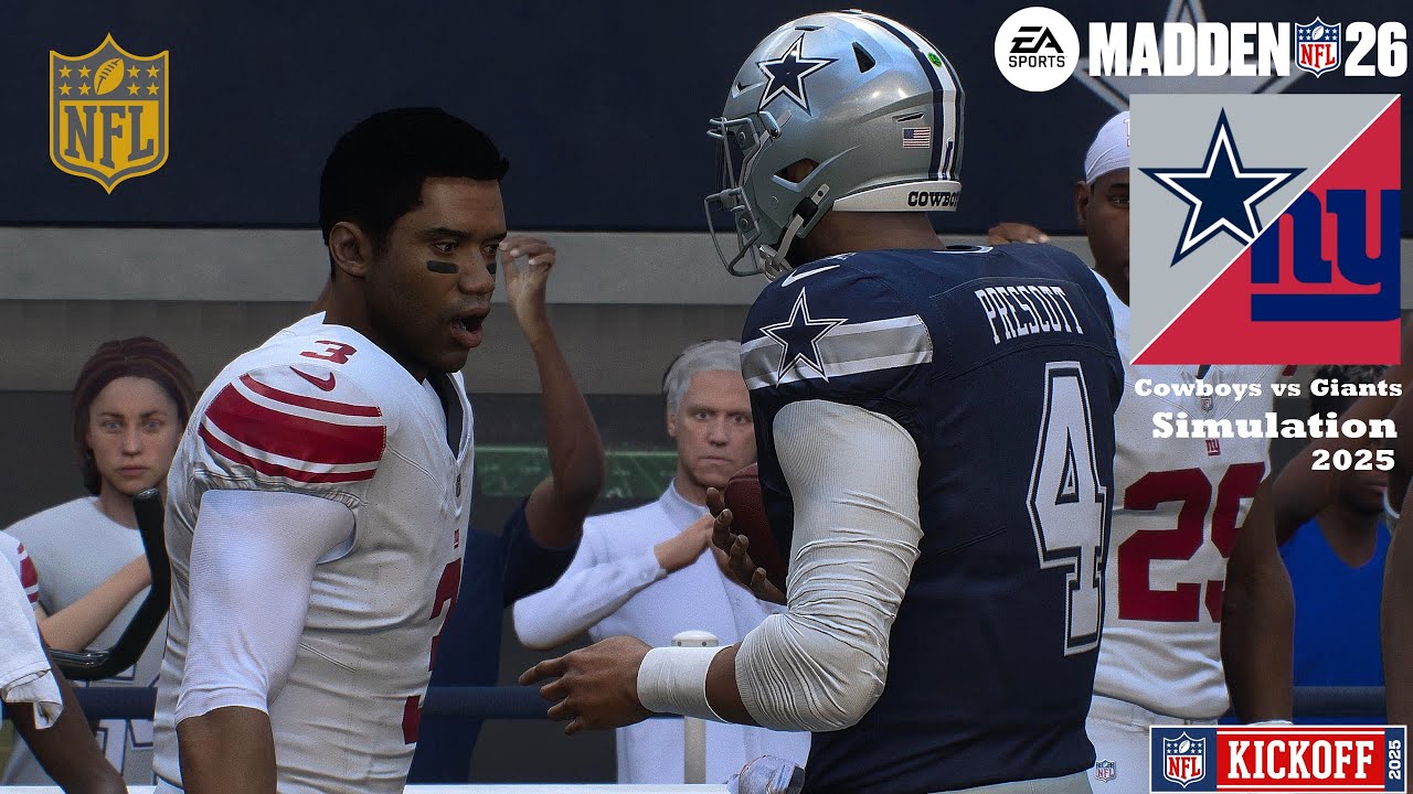 Madden 26 Game Play Dallas Cowboys vs New York Giants WEEK 2 2025 Full Simulation - PS5 PRO