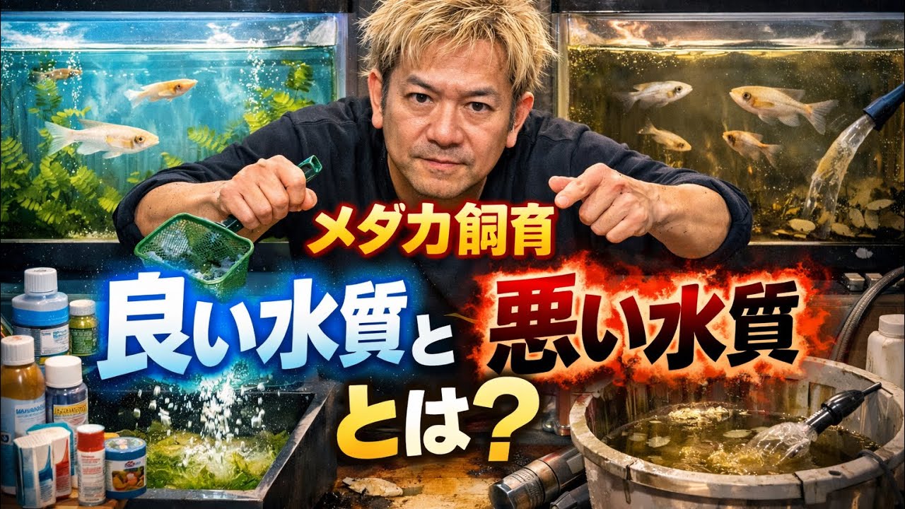 メダカが落ちる原因は水のバランスが悪いからです【めだか】