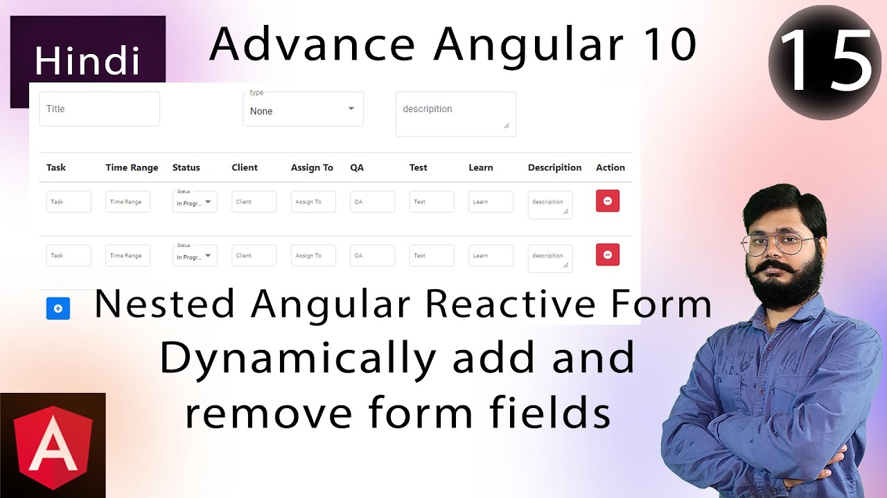 Add more field in angular | Nested angular reactive form | Work with complex form in angular Hindi