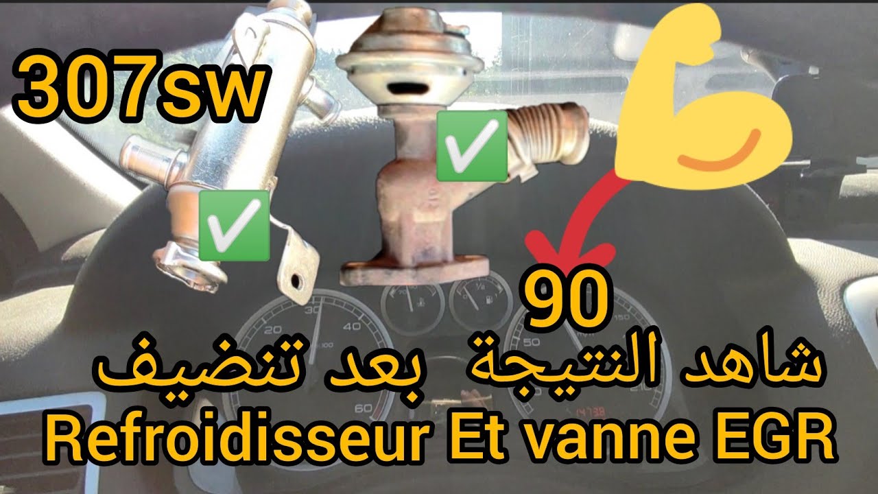 شاهدت النتيجة بعد تنضيف refroidisseur vanne EGR #egr_valve #307sw #peugeot