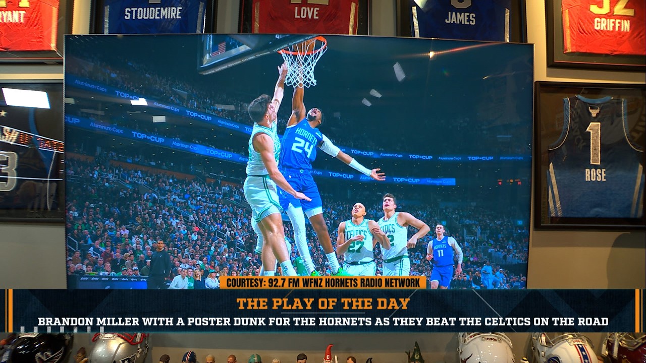 Play Of The Day: Brandon Miller With A Poster Dunk For The Hornets As They Beat The Celtics | 3/5/26