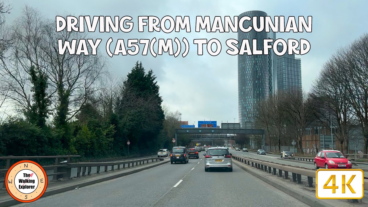 Driving From Mancunian Way (A57(M)) to Salford | Drive | Driver POV | Manchester