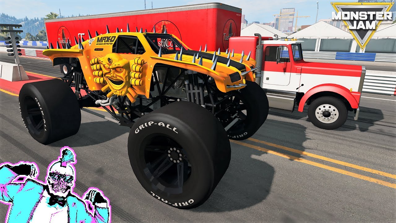 Monster Jam: БЕЗУМНЫЕ гонки и аварии | BeamNG Drive
