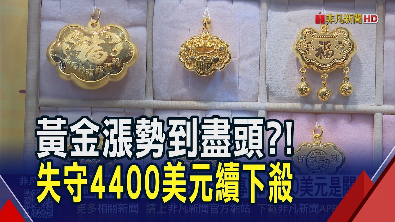 黃金現貨失守4400美元!銀樓牌價跌破1萬8近期新低  油價飆不停!外資最悲觀估明年Q4還有