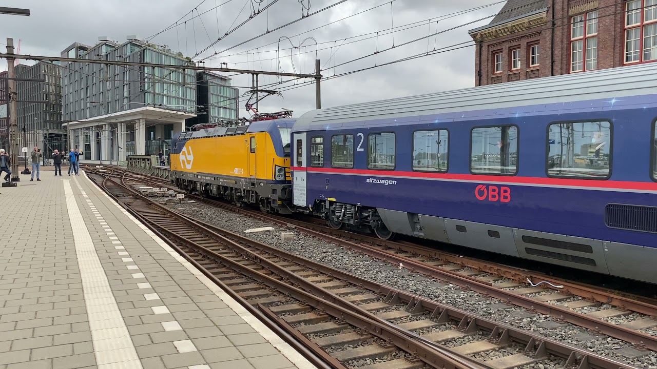 Vertrek NS 193 759 met NightJet 421 naar Innsbr&uuml;ck/Wenen uit Amsterdam Centraal