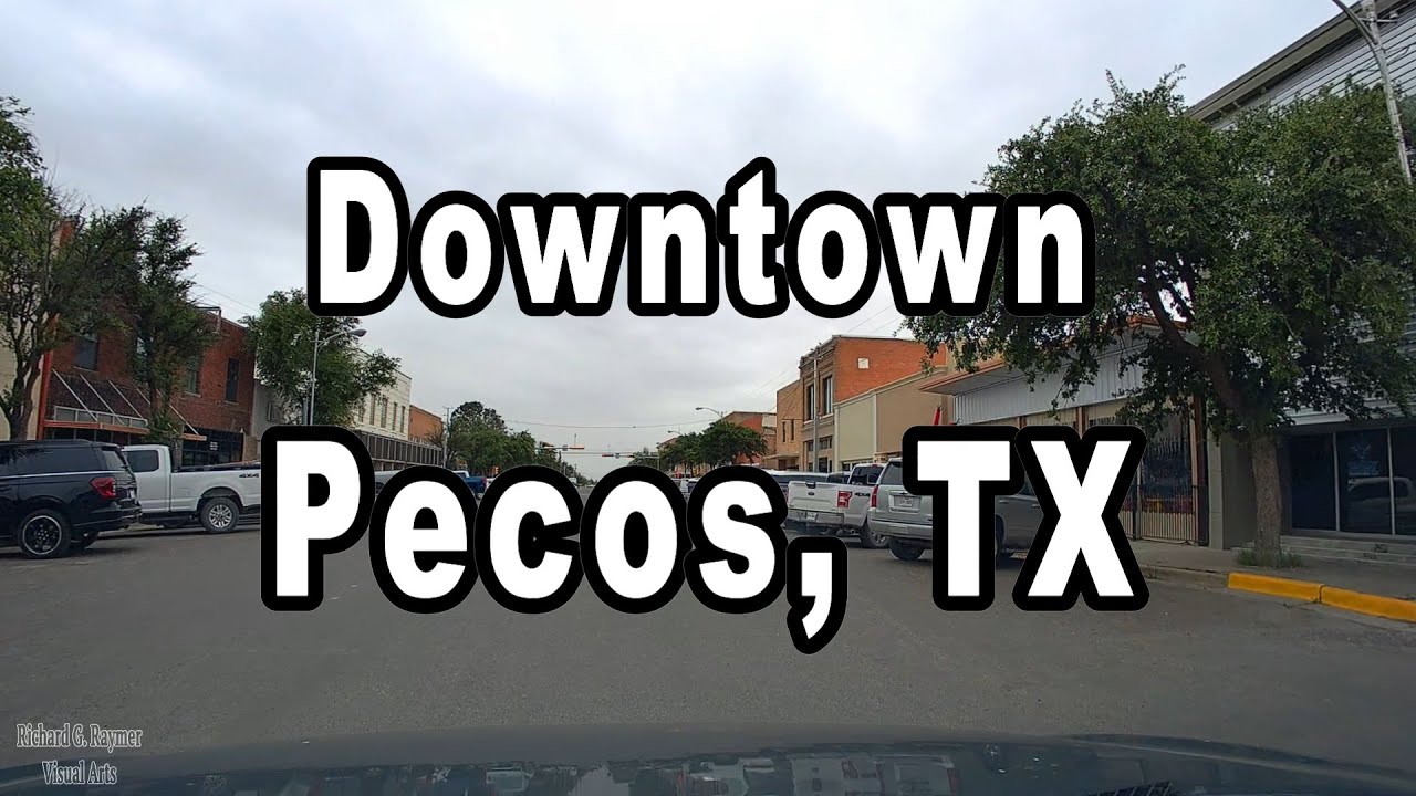 Driving Downtown Pecos, TX (Dash Cam)