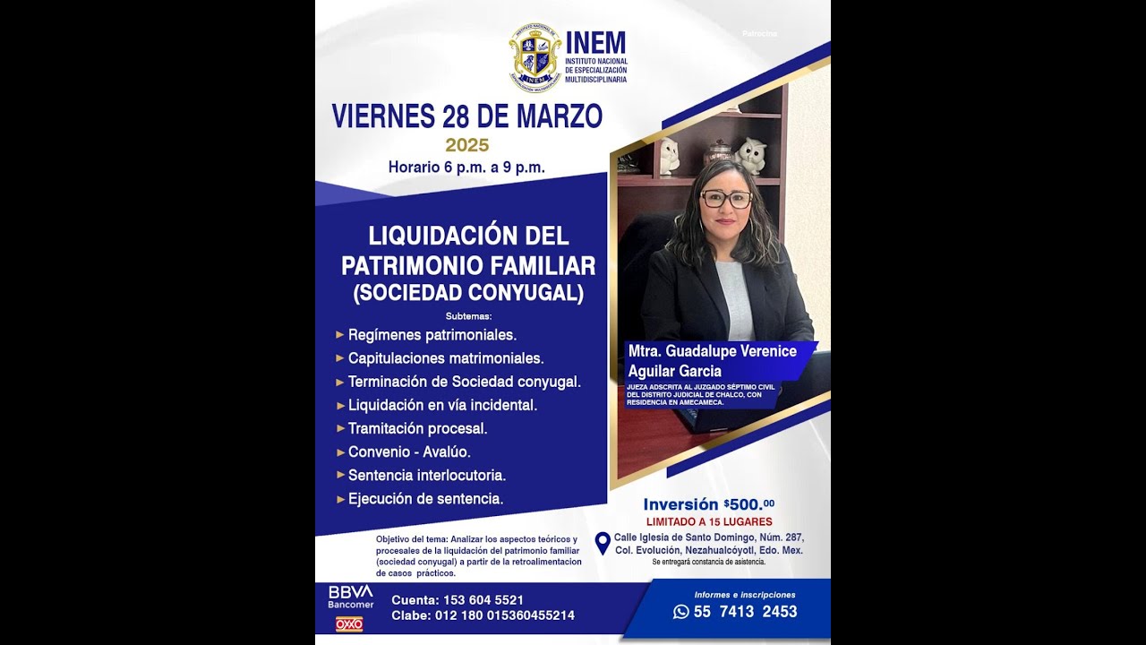 INEM, PLATICA INTRODUCTORIA: LIQUIDACIÓN DEL PATRIMONIO FAMILIAR SOCIEDAD CONYUGAL
