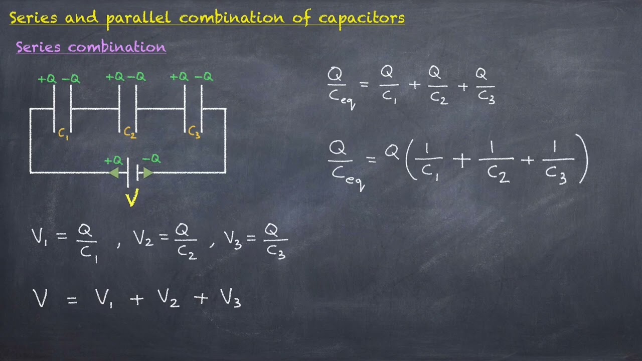Combination of Capacitors in Series & Parallel | Class 12 Physics Chapter 2 | CBSE Board