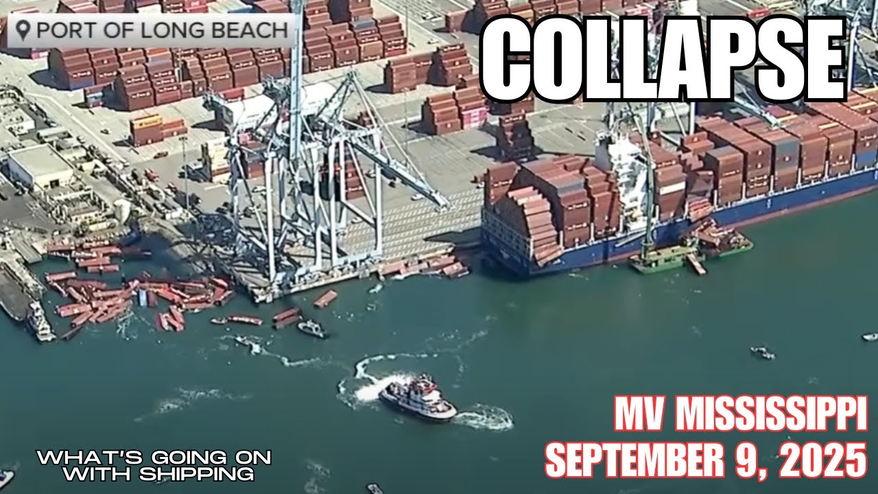 MV Mississippi Suffers a Container Collapse in the Port of Long Beach
