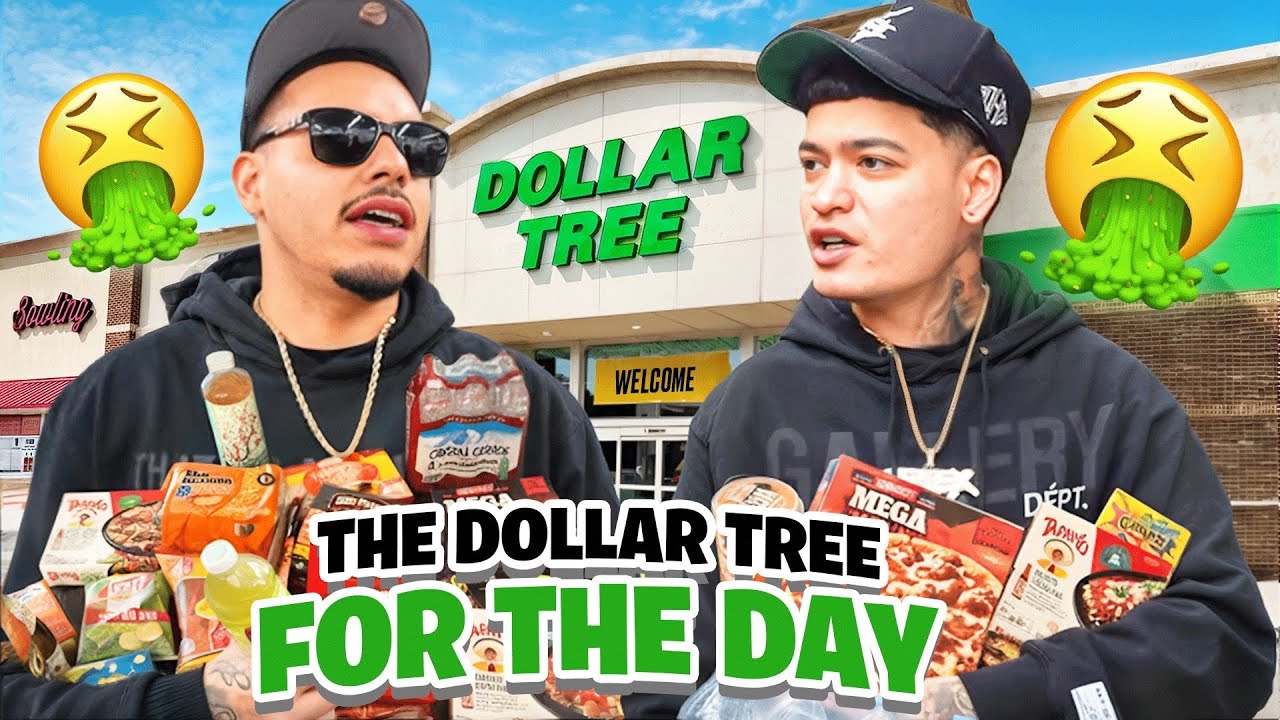 EATING ONLY ITEMS FROM DOLLAR TREE FOR THE DAY ( NASTY)