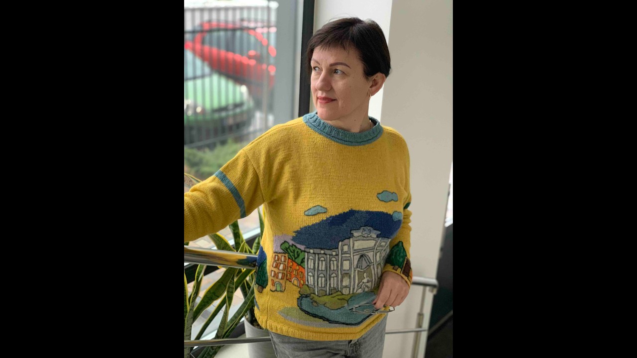 Інтарсія спицями. Светр РИМ. частина 1 #вязанняукраїна #intarsia #knitting #design 