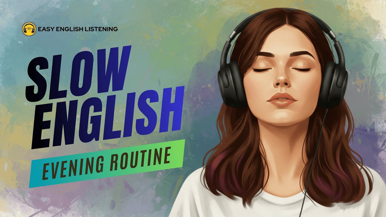 Easy English Listening | Long Shadowing Practice – Evening Routine