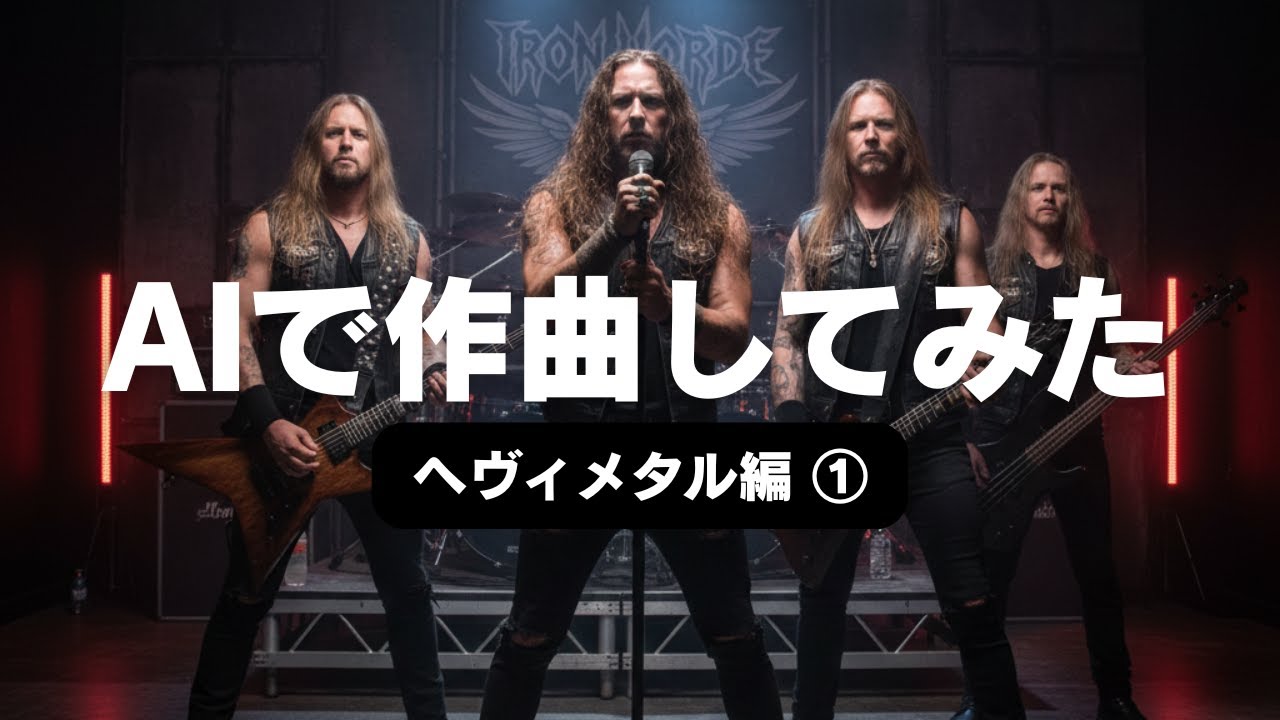 【AIで作曲してみた】ヘヴィメタルの超絶速弾きギターソロに、AIはどこまで迫れるか?!   #ヘヴィメタル #速弾き #音楽生成ai