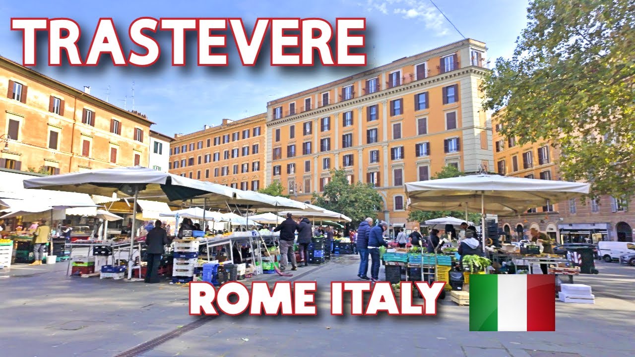 【4K】𝐖𝐀𝐋𝐊 🇮🇹 Afternoon Stroll in Trastevere, Rome Italy