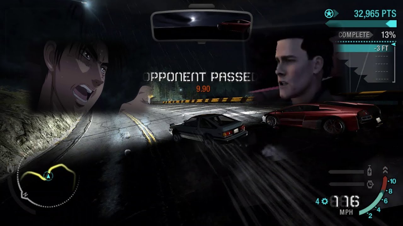Takumi vs Wolf | Initial D Carbon (Japanese Tofu vs Italian Pasta)