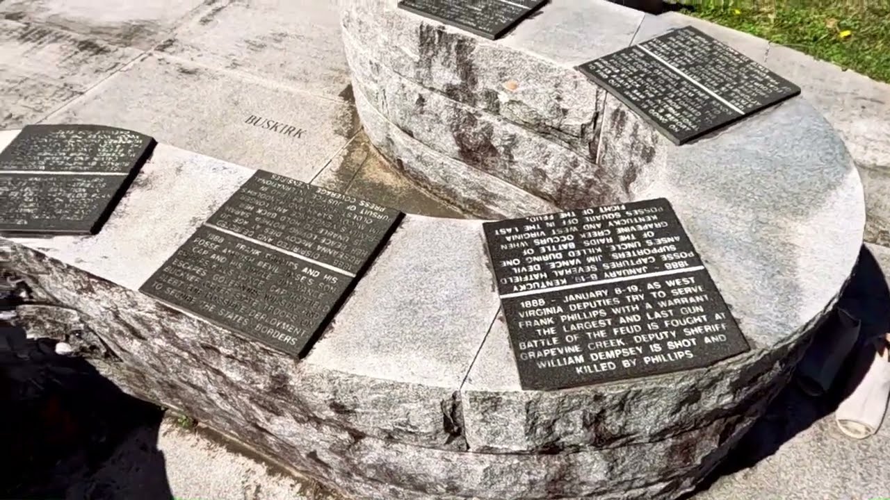 Asa Harmon McCoy's death location & Hatfield  McCoy Feud monuments -Ransom Kentucky