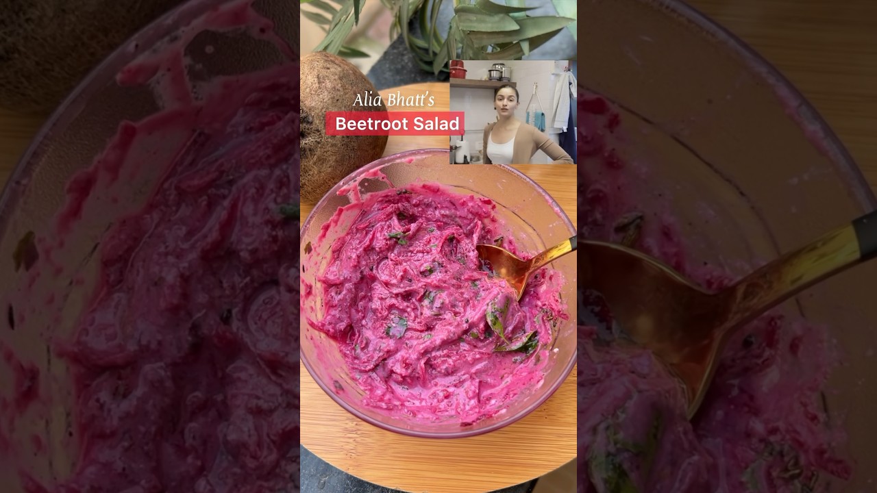 #shorts Alia Bhatt&rsquo;s Beetroot Salad | Beetroot Raita | Healthy beetroot salad at home