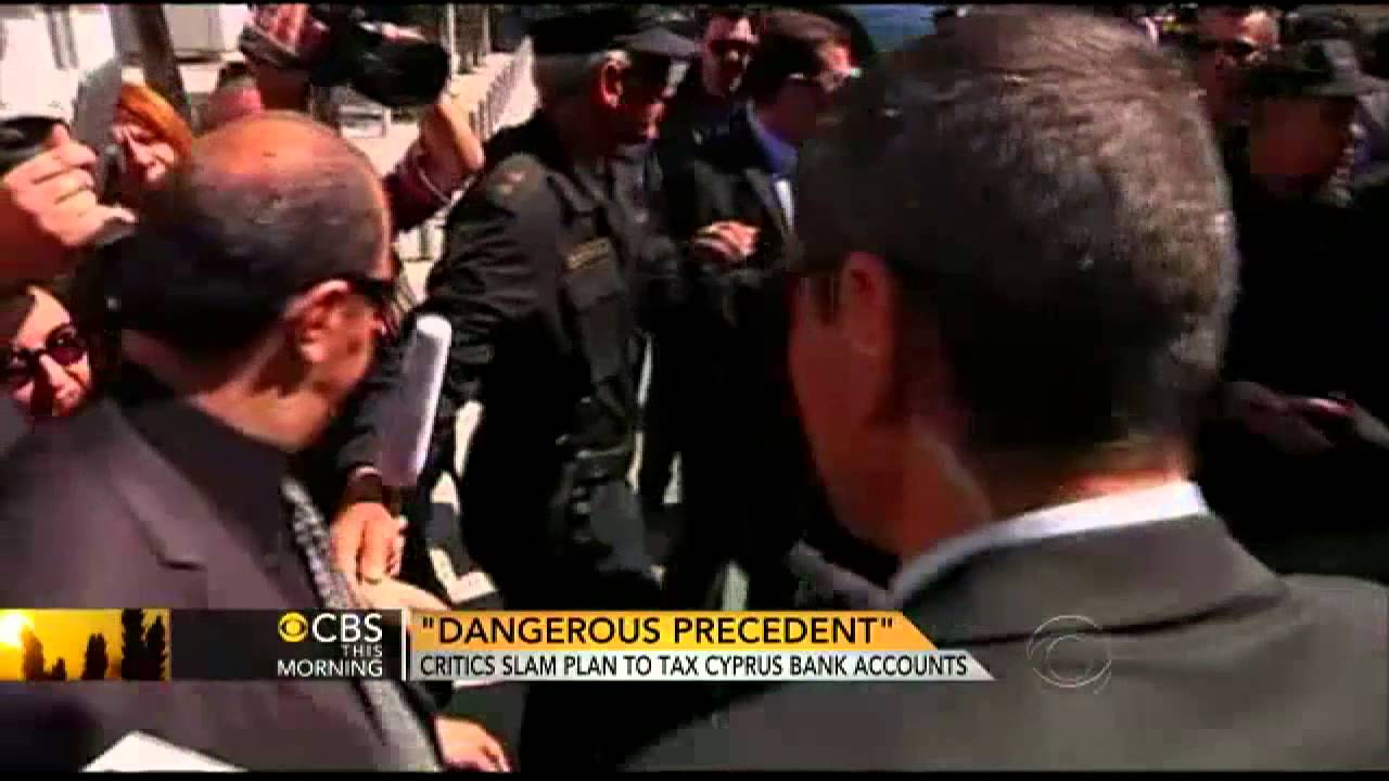 Cyprus bank account tax plan sparks protests