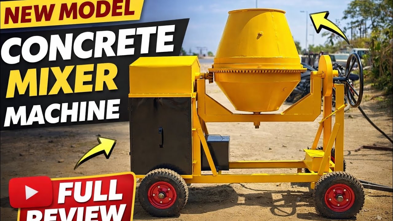 Dual Power Concrete Mixer Machine (Diesel + Electric) | New Model Heavy Duty Mixer 2026