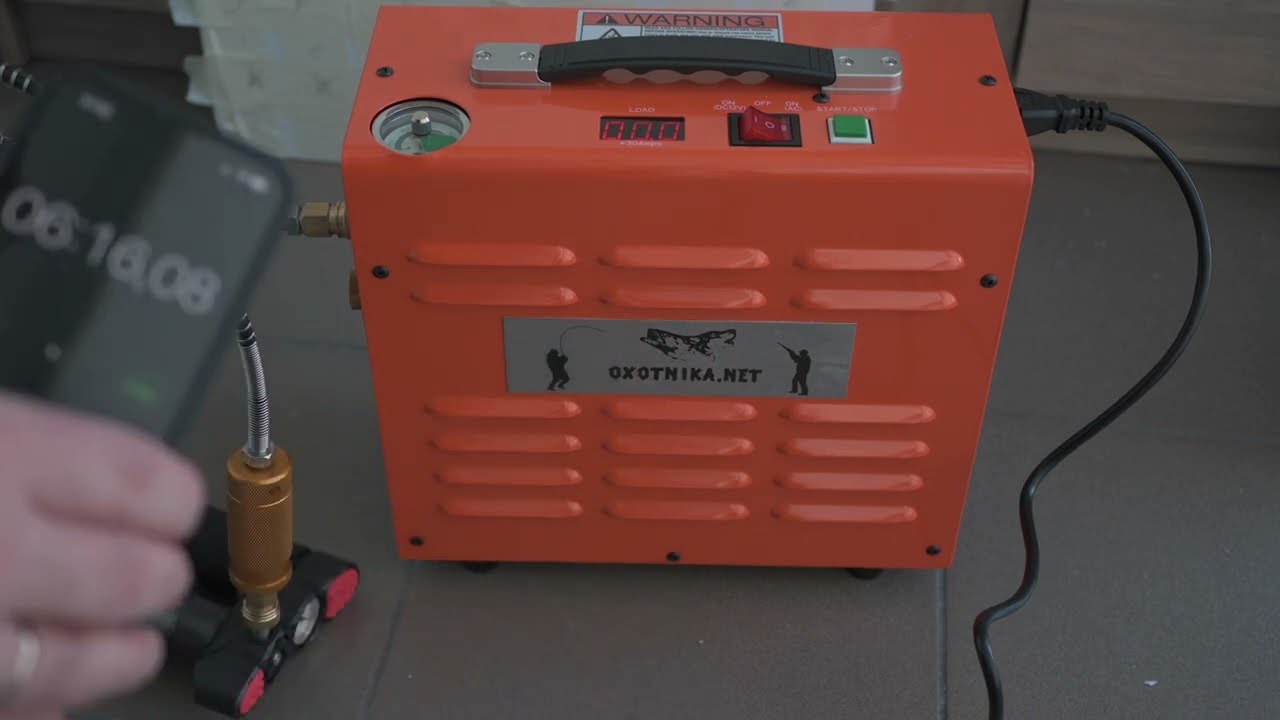 Компрессор для PCP New Warrior luxury mini распаковка, тест.